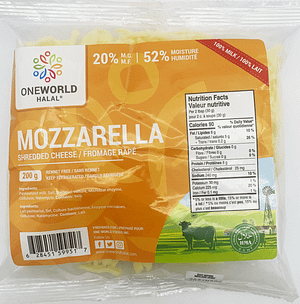 Shredded Mozzarella
Cheese 12 X 200Gr.