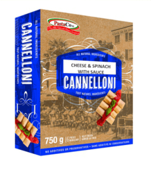 Cannelloni
Cheese And Spinach
With Sauce 12X750Gr