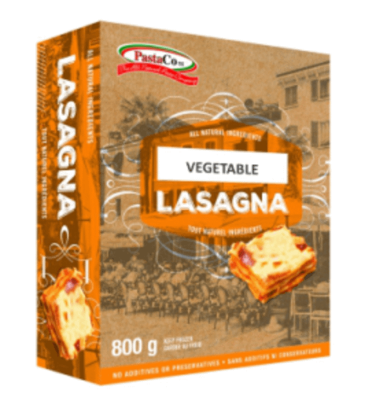 Lasagna
Vegetable
12X800Gr
