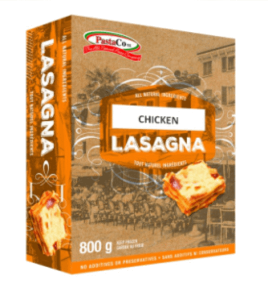 Lasagna
Chicken
12X800Gr