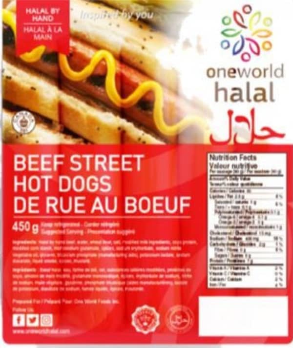 Beef Street Hot Dogs
12 X 450Gr.
